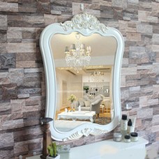 D11 White Gold Bathroom Toilet Vanity Wall Makeup Mirror Front Waterproof Y    173470242306